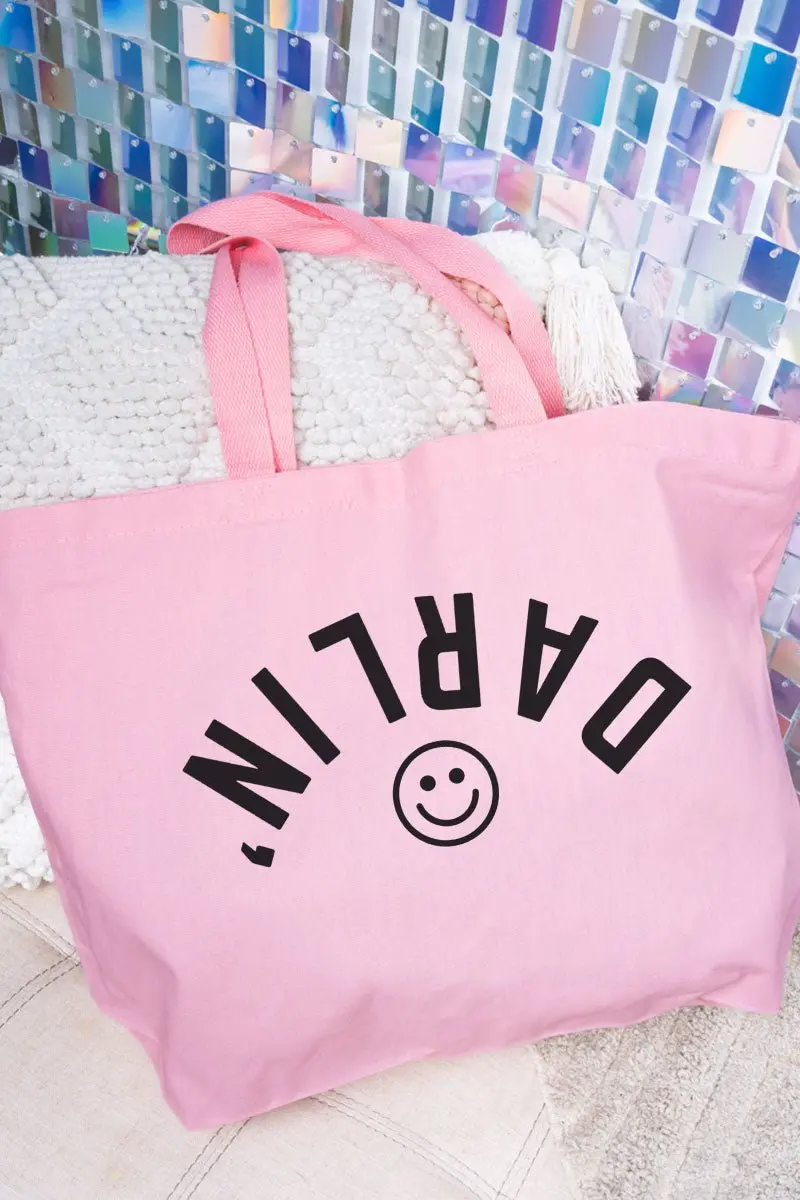 Upside Down Darlin' Canvas Jumbo Tote