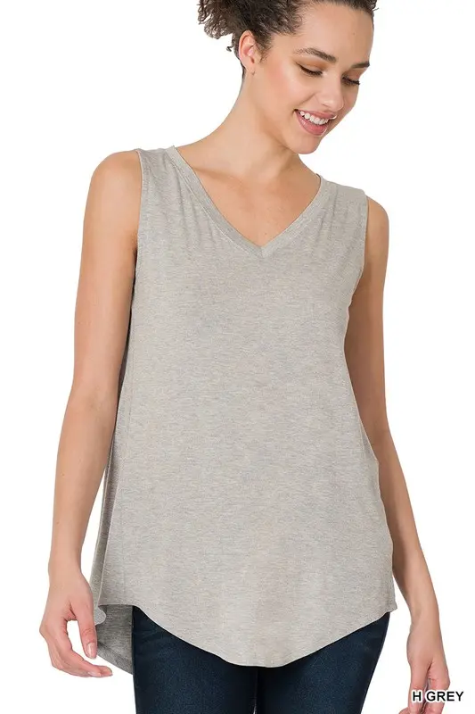 V-Neck Tank Heather