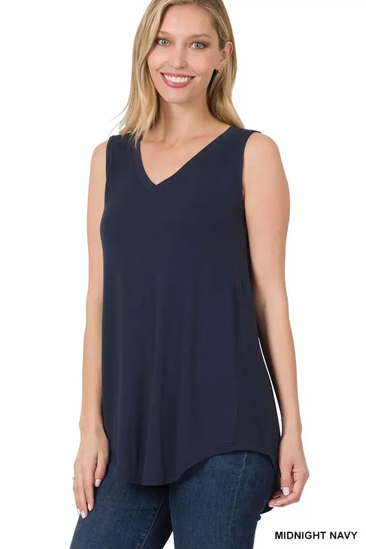 V-Neck Tank Navy