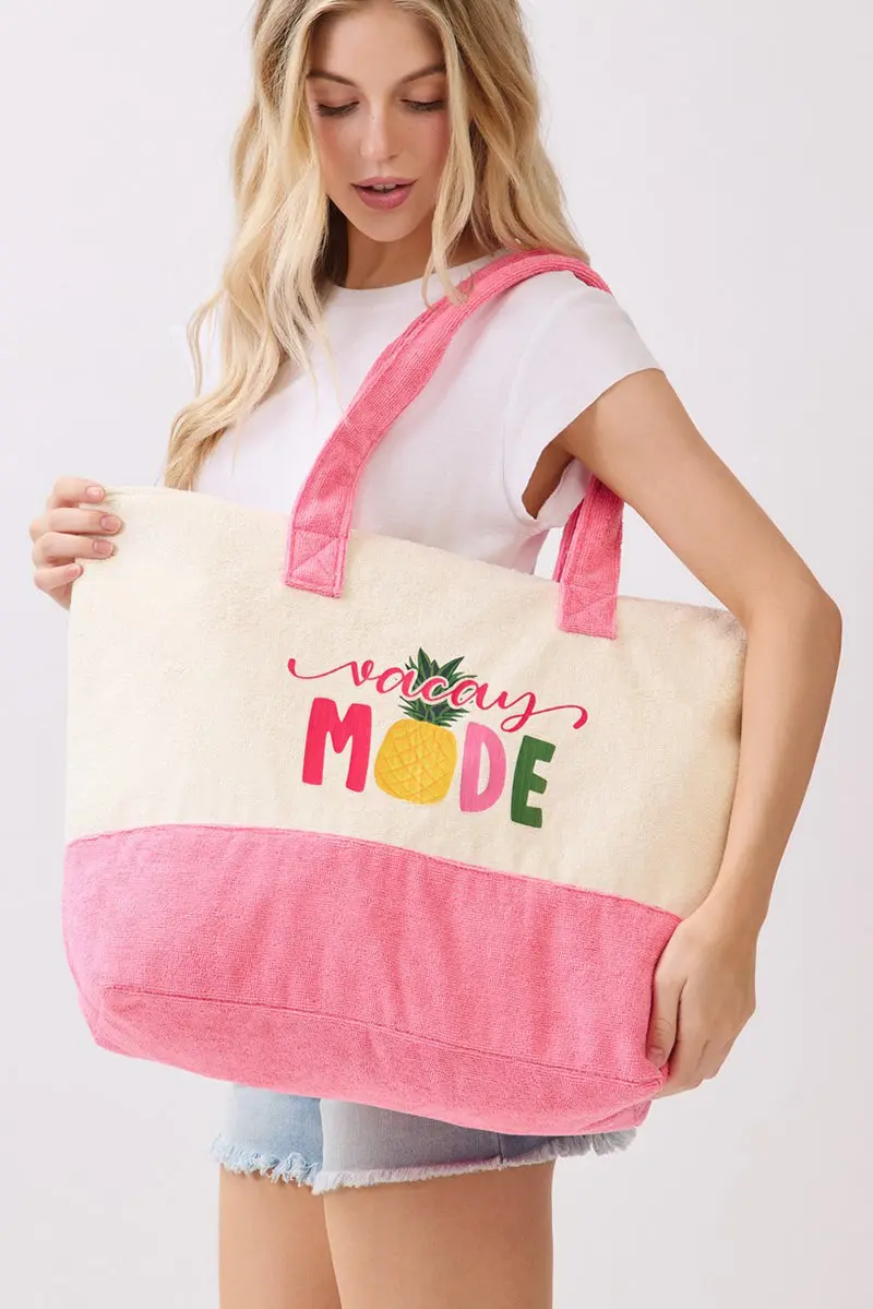 Vacay Mode Pineapple Terry Tote