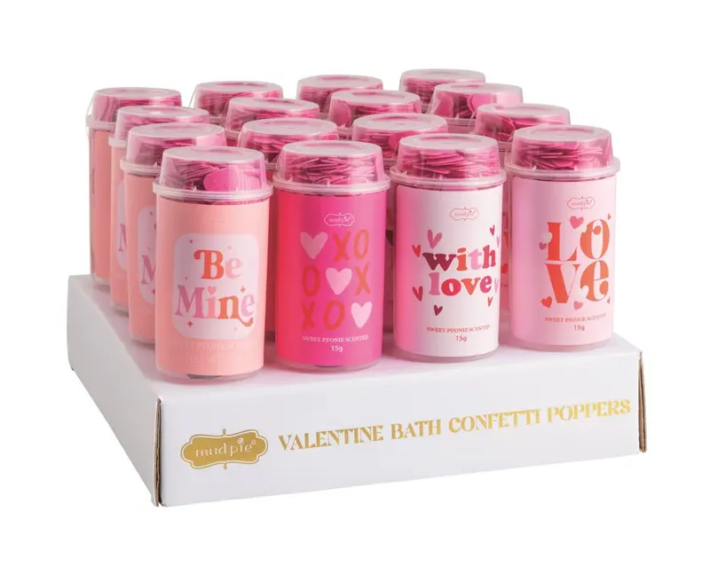 Valentine's Bath Confetti Poppers by Mudpie