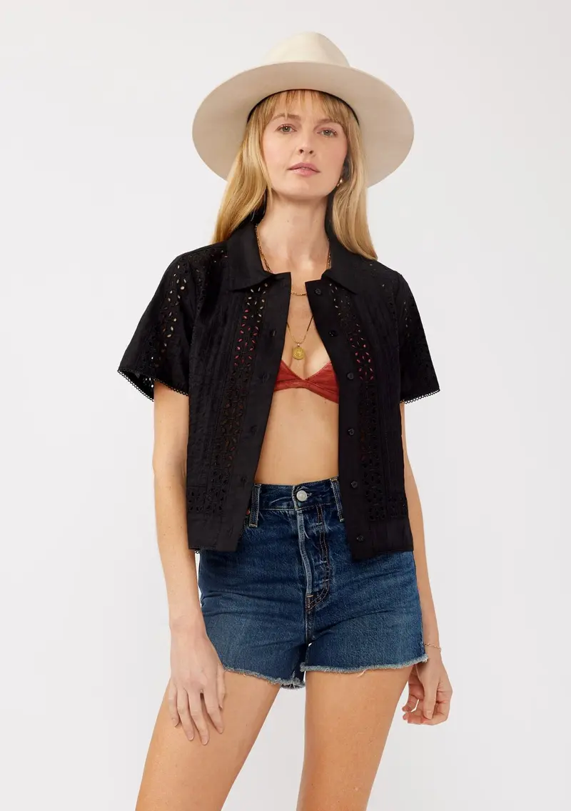 Varya Floral Eyelet Shirt