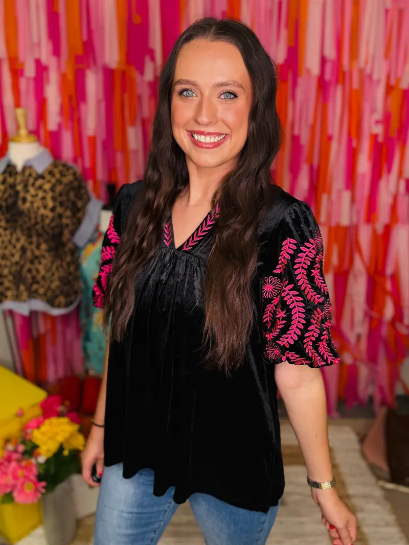 Velvet Vibes Top - Black