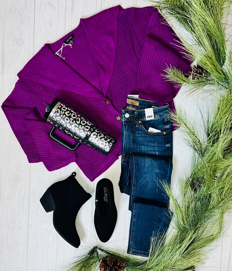 Vibrant Days Ahead Sweater - Violet