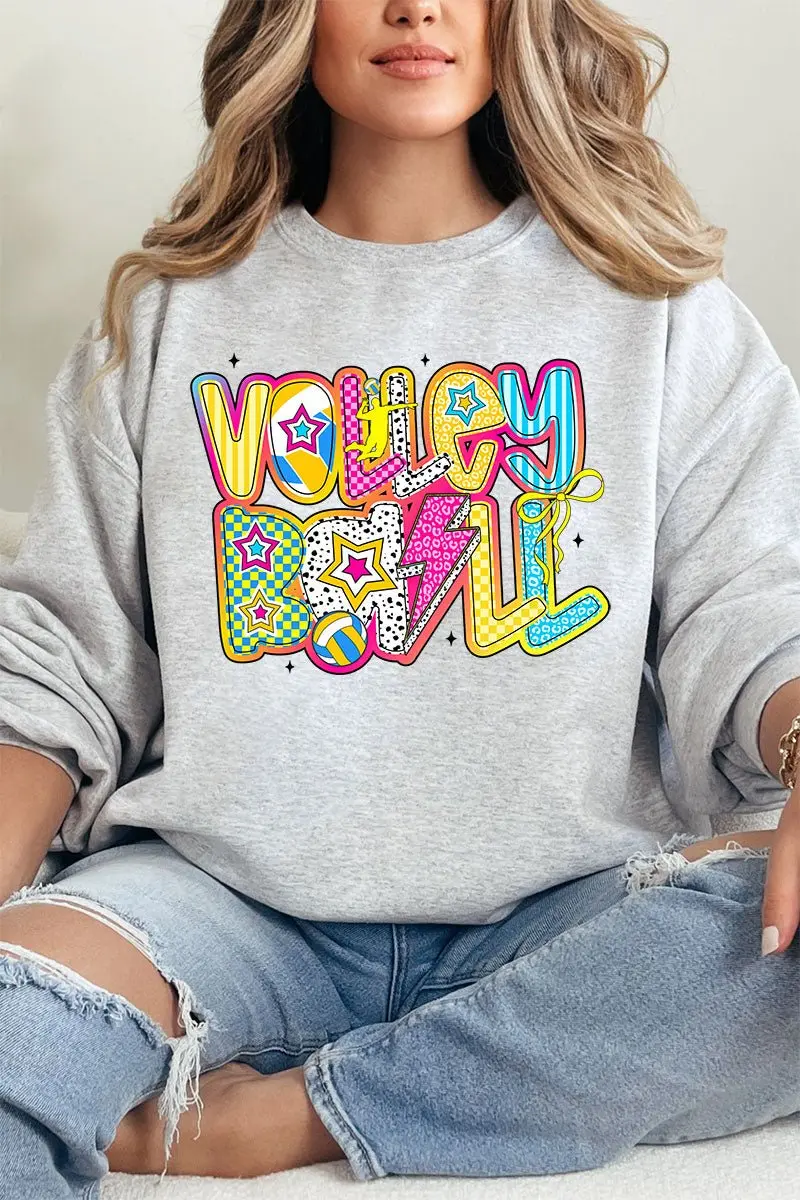 Vibrant Volleyball Heavy Blend Crew Sweatshirt