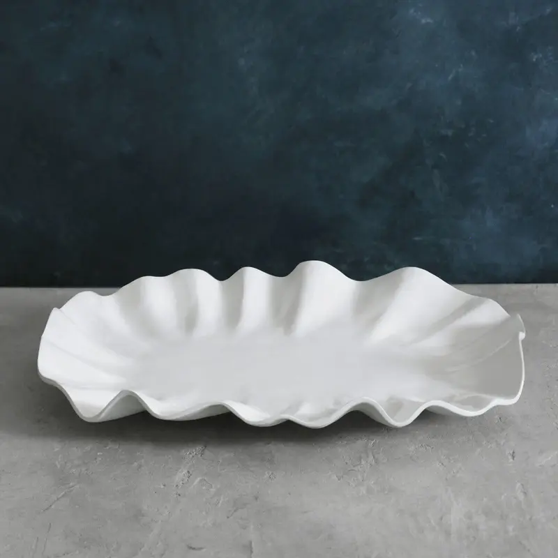 Vida Bloom White Large Oval Platter