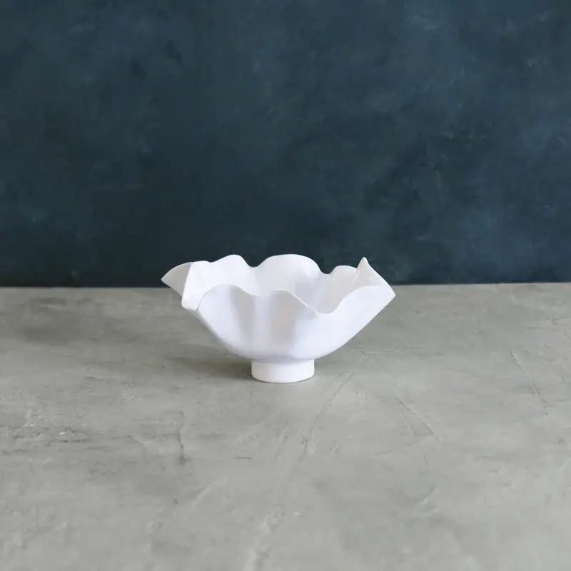 Vida Bloom White Small Deep Bowl