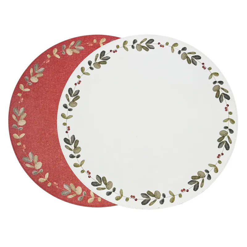 Vida Holly Reversible Round Placemat