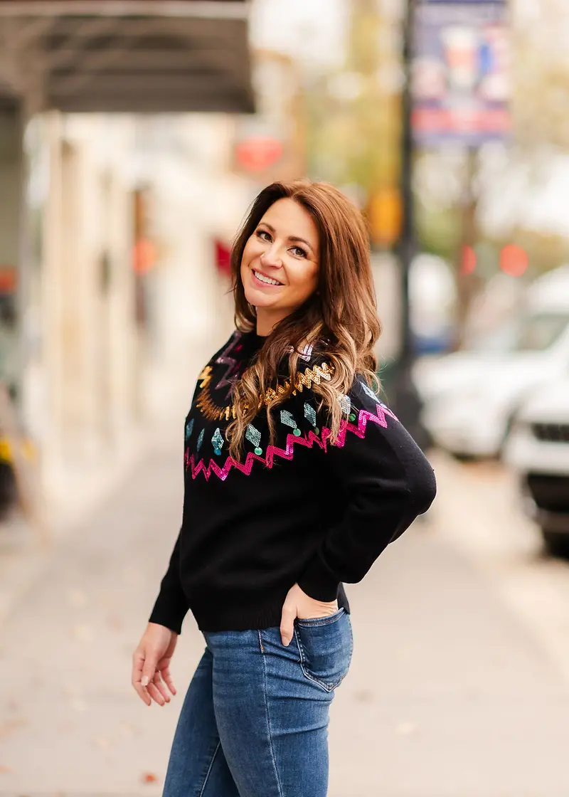 vintage ornament sweater