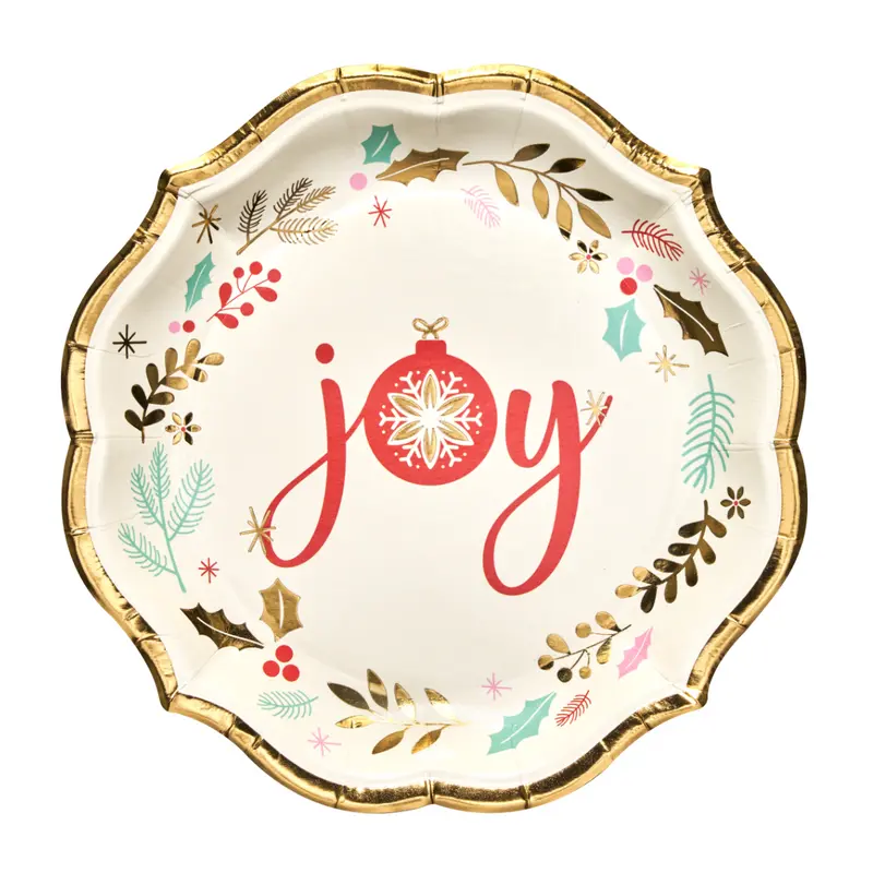 Vintage Santa Salad Plates 8 Pack