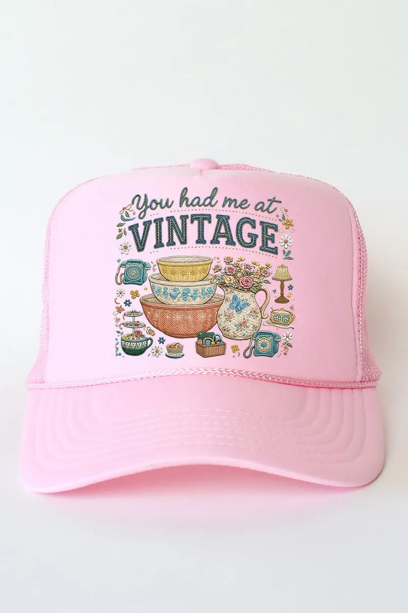 Vintage Threaded Treasures Otto Foam Front Trucker Hat