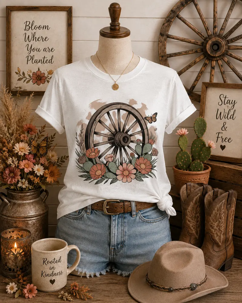 Wagon Wheel SoftPrint Tee