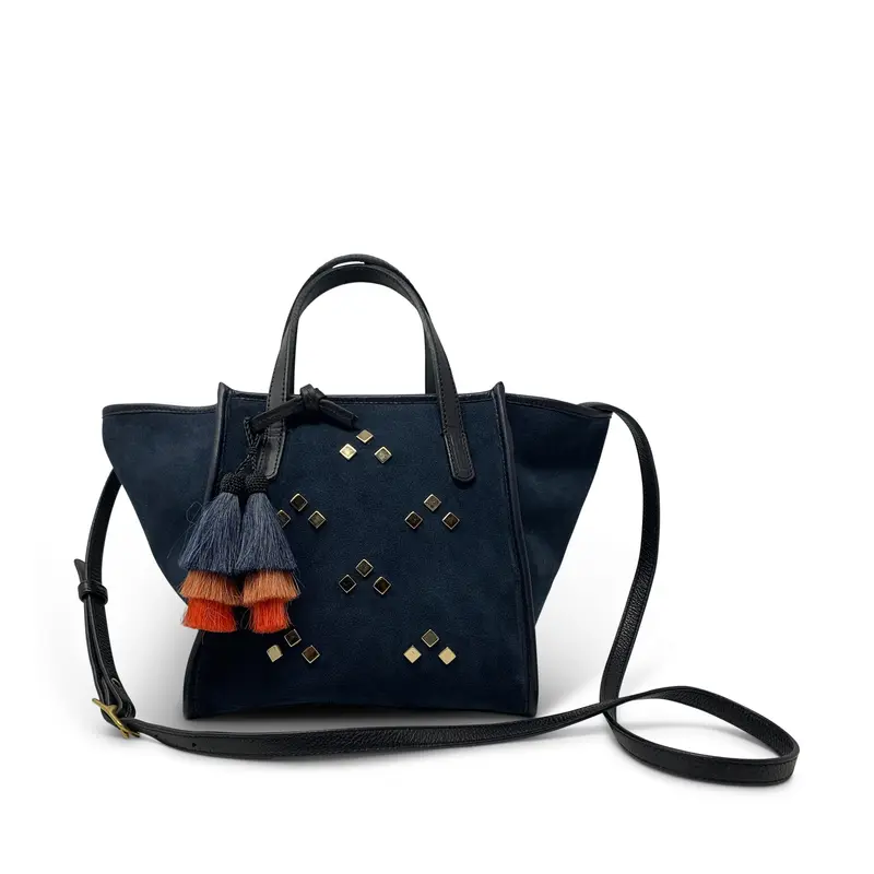 WASHED NAVY MINI TOTE