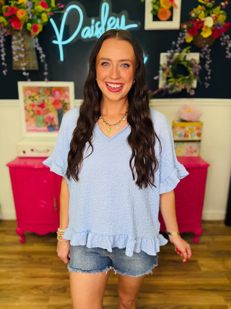 Weekend Whimsy Top - Lt. Blue