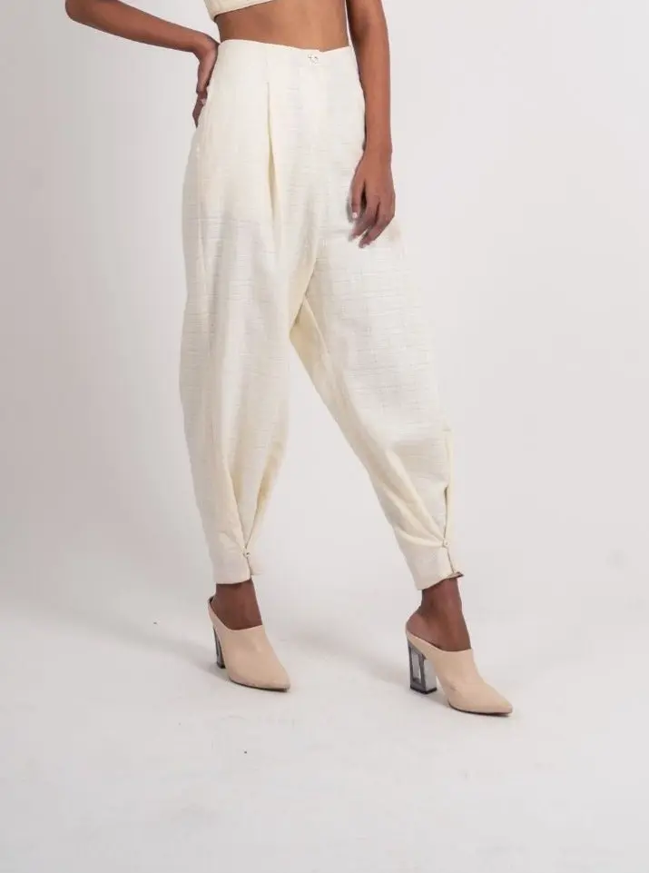White Ankle Loop Pant