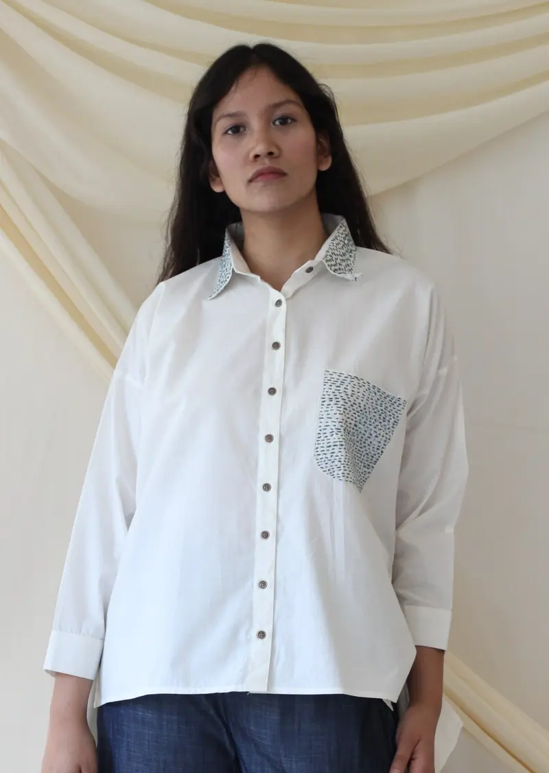 White Collared Shirt