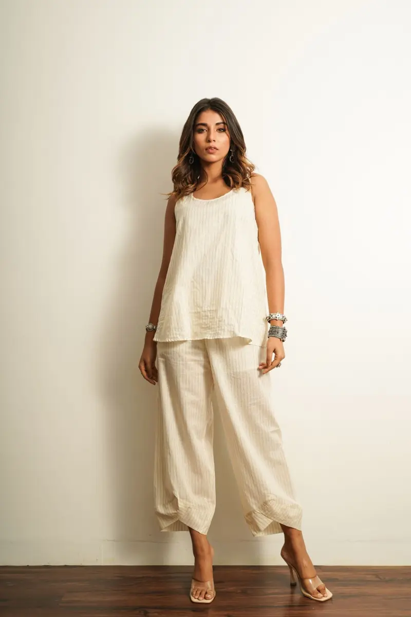 White Cotton Co-ord Set