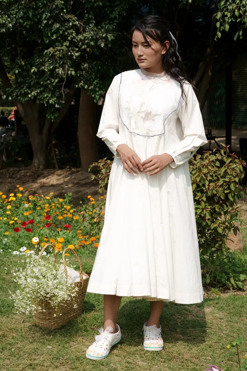 White Cotton Maxi Dress