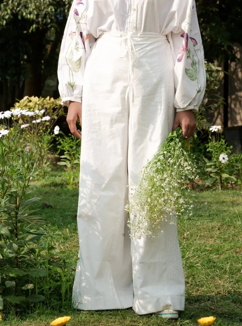 White Cotton Pants