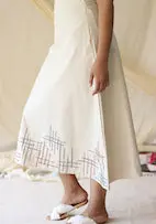 White Embroidered Skirt