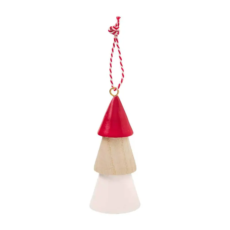 White Painted Wood Ornament by Mudpie