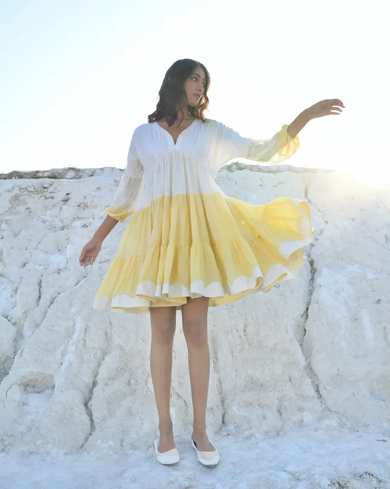 White Silk Mini Dress