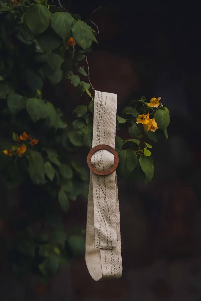 White Upcycled Belt