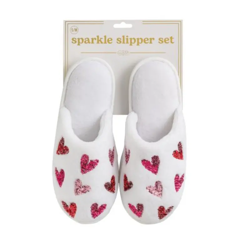 White Valentine's Sparkle Slipper