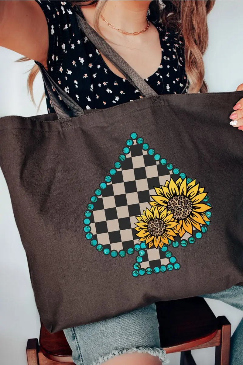 Wildflower Edge Canvas Jumbo Tote