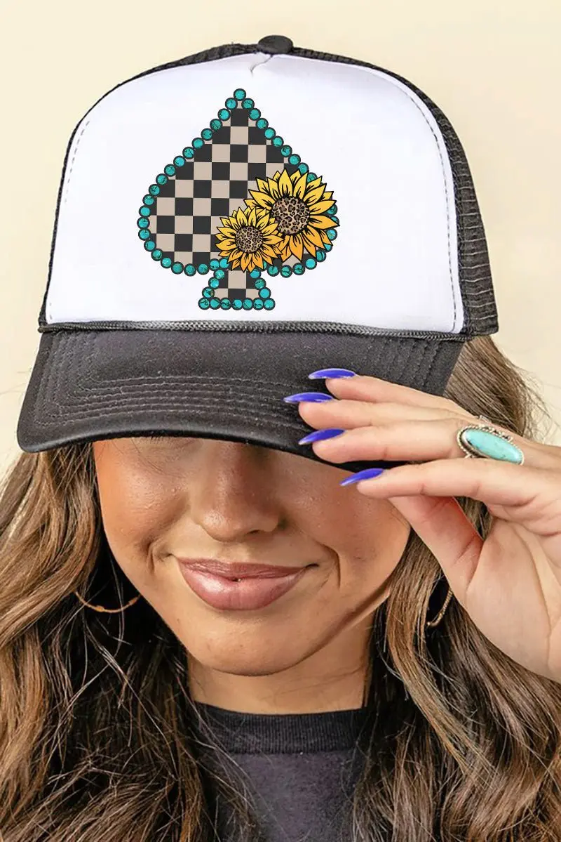 Wildflower Edge Foam Mesh Back Trucker Cap