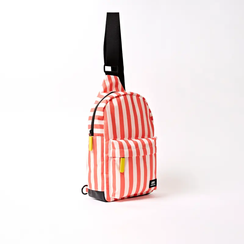 Willesden Sling Bag in Coral Stripe