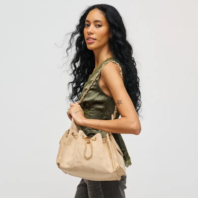 Willow - Quilted Faux Suede Hobo