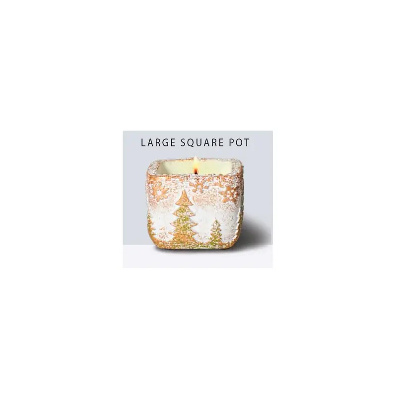 Winter Wonderland Large Square Peppermint Twist Candle