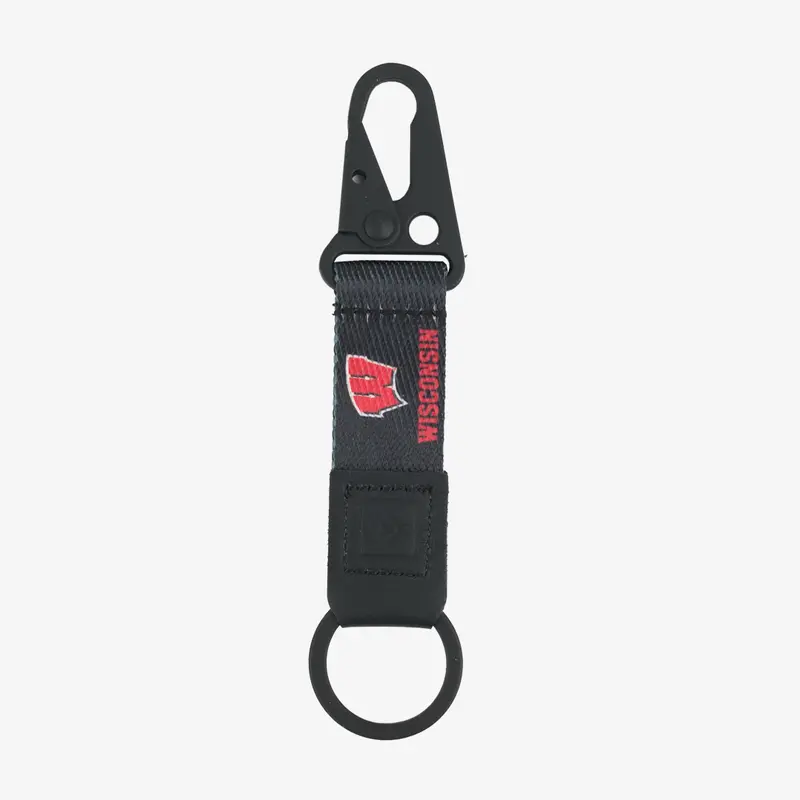 Wisconsin Black - Keychain Clip