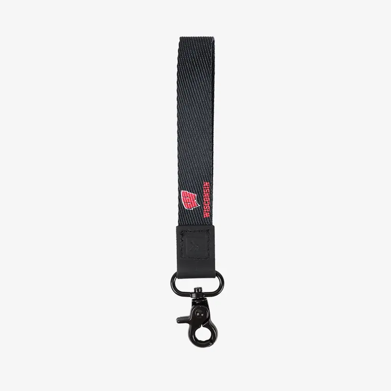 Wisconsin Black - Wristlet Keychain
