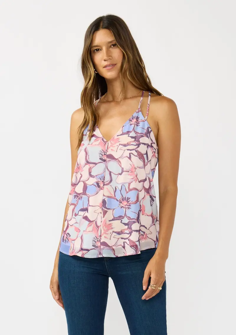 Wisteria Floral Tank Top