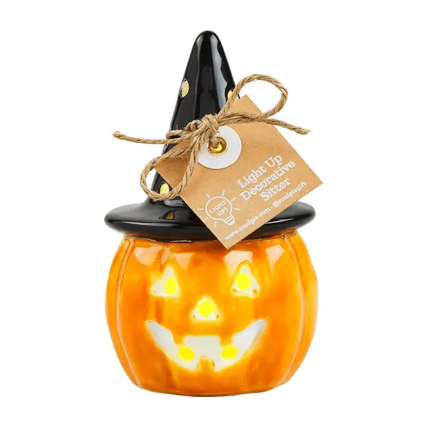 Witch Jack-O-Lantern Light Up Sitter by Mudpie