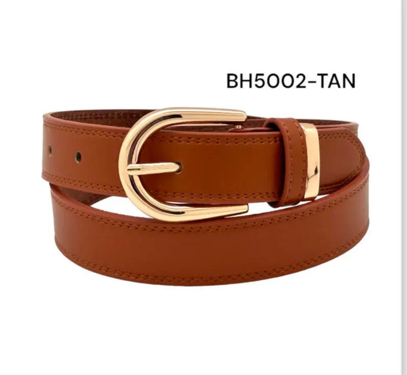 Women's Tan Leather Belt