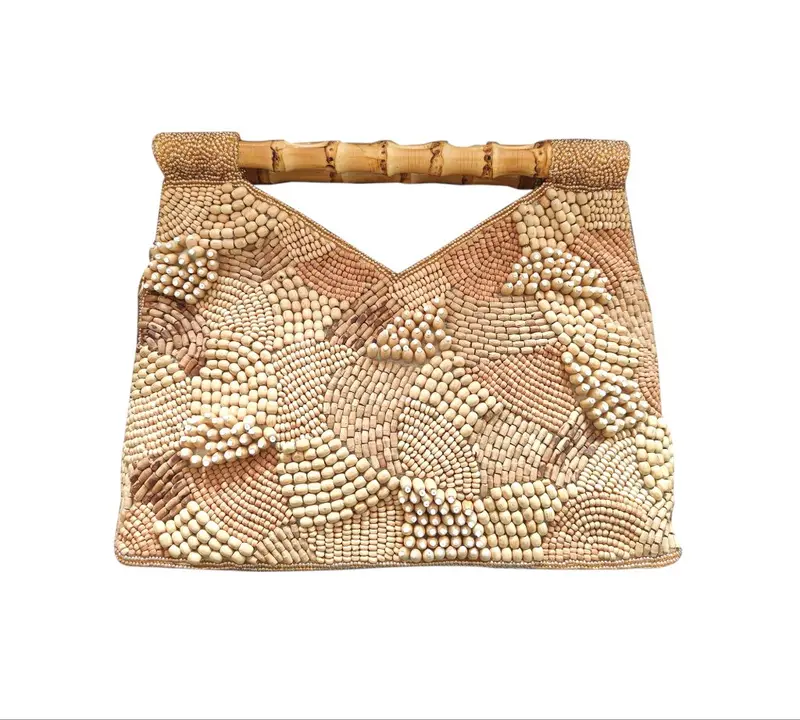 Wood Beads Bamboo Handle