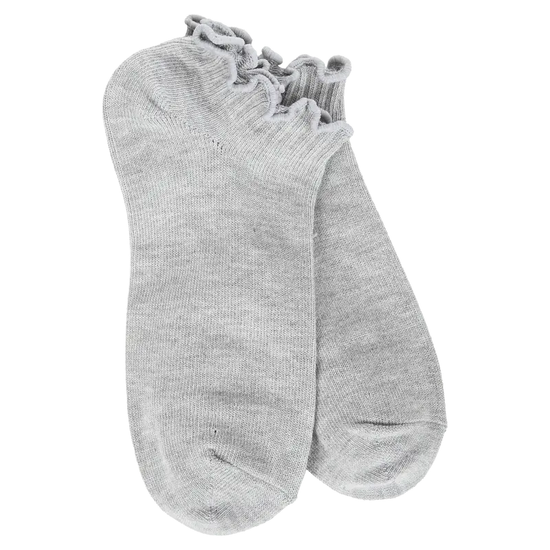 World’s Softest Sock Low Ruffle – One Size Light Heather Grey