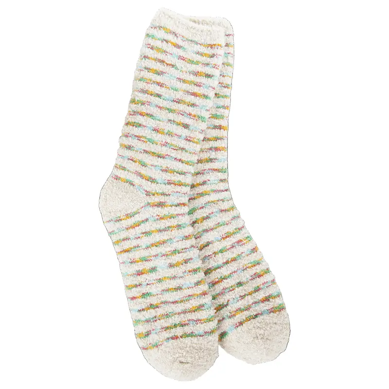 World's Softest  Winter Holiday Stripe Crew Sock