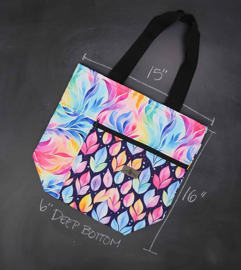 Worth Doing Library Style Tote in Falling for Color