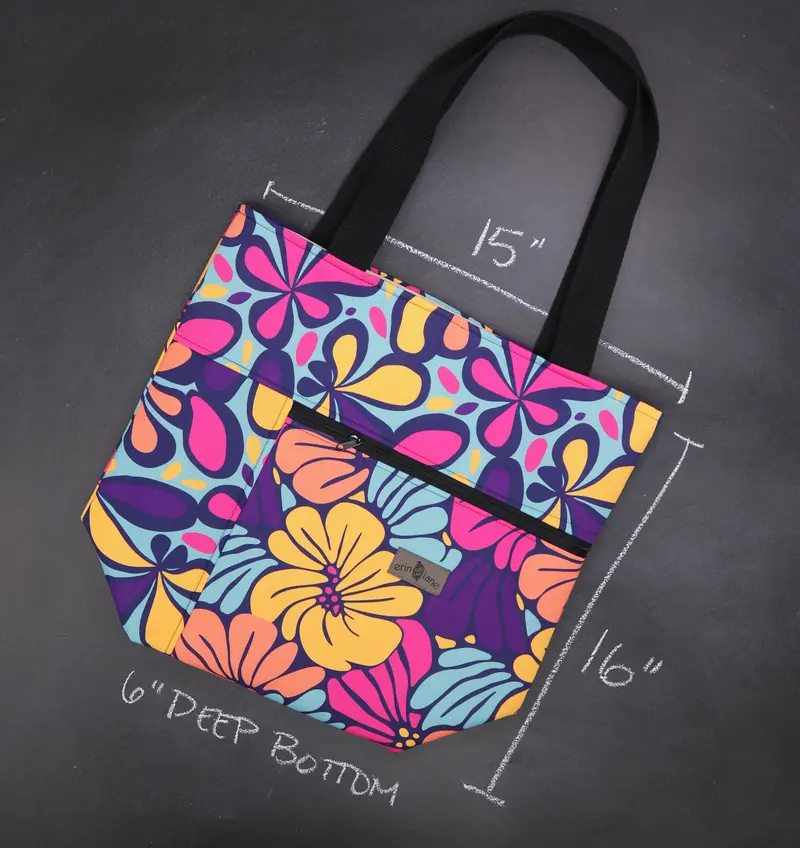 Worth Doing Library Style Tote in Mod Petals