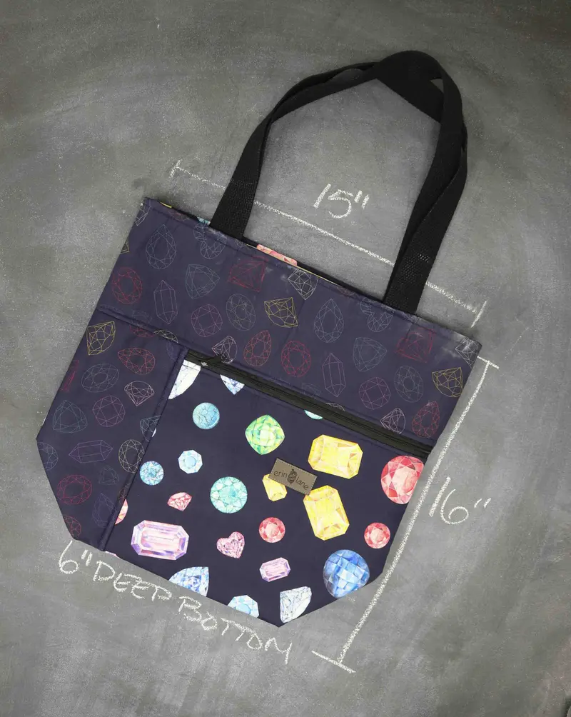 Worth Doing Library Style Tote in Multifaceted Hues