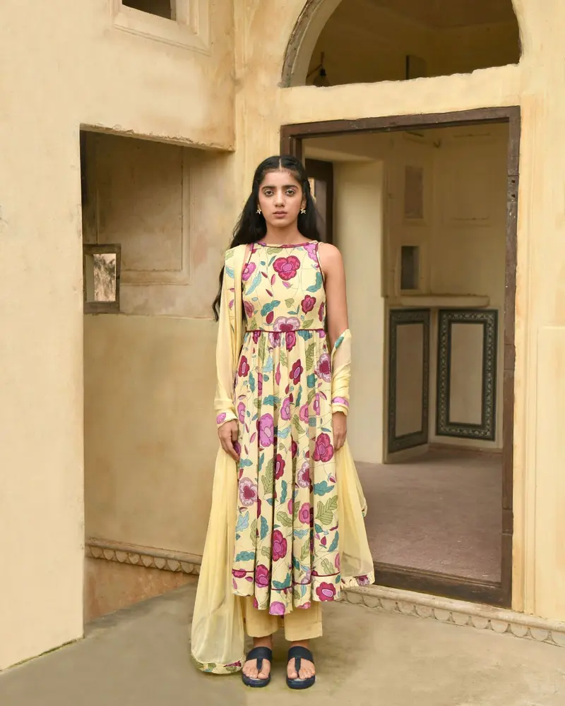 Yellow Kurta Set With Dupatta