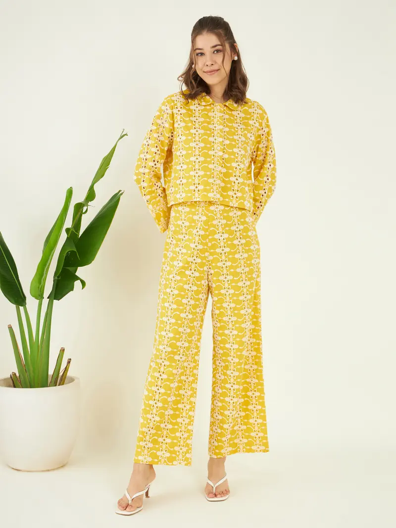 Yellow Regular Fit Co-ord Set