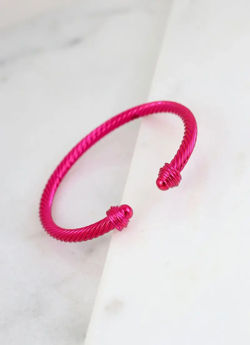 Yorkshire Cable Bracelet Fuchsia