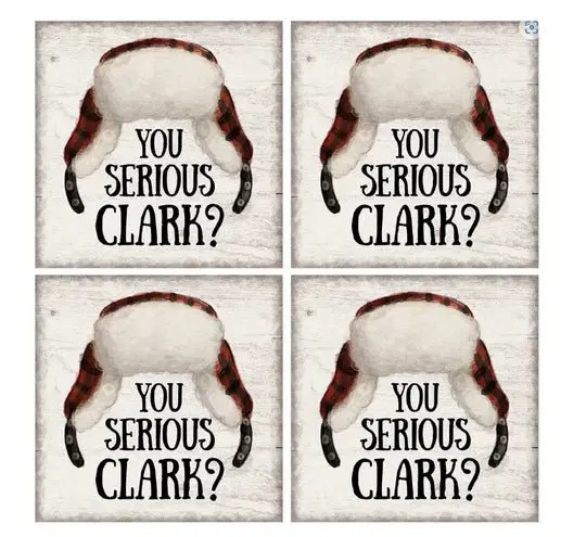 You Serious Clark Square House Coaster Set