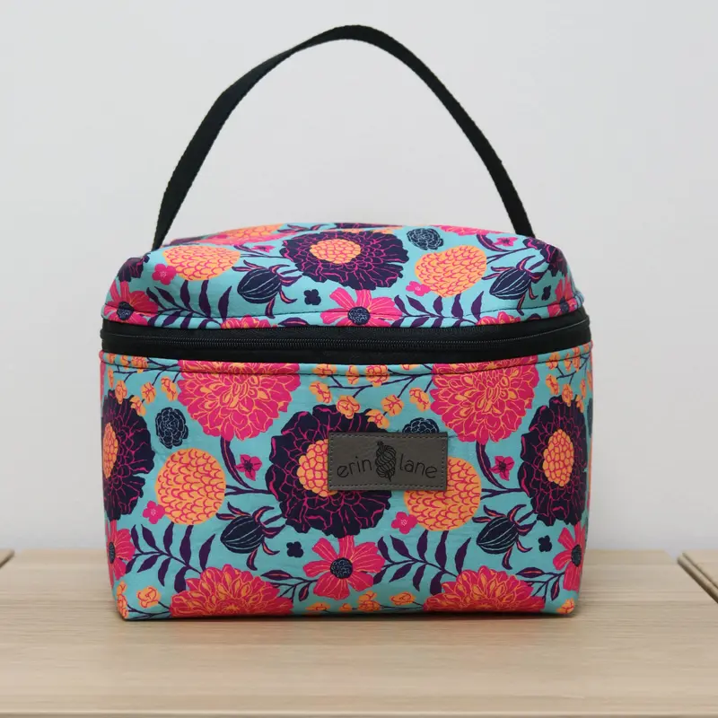 Zip Your Lid Train Case in Fire Blossoms