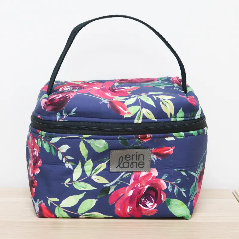 Zip Your Lid Train Case in Garnet Terrace